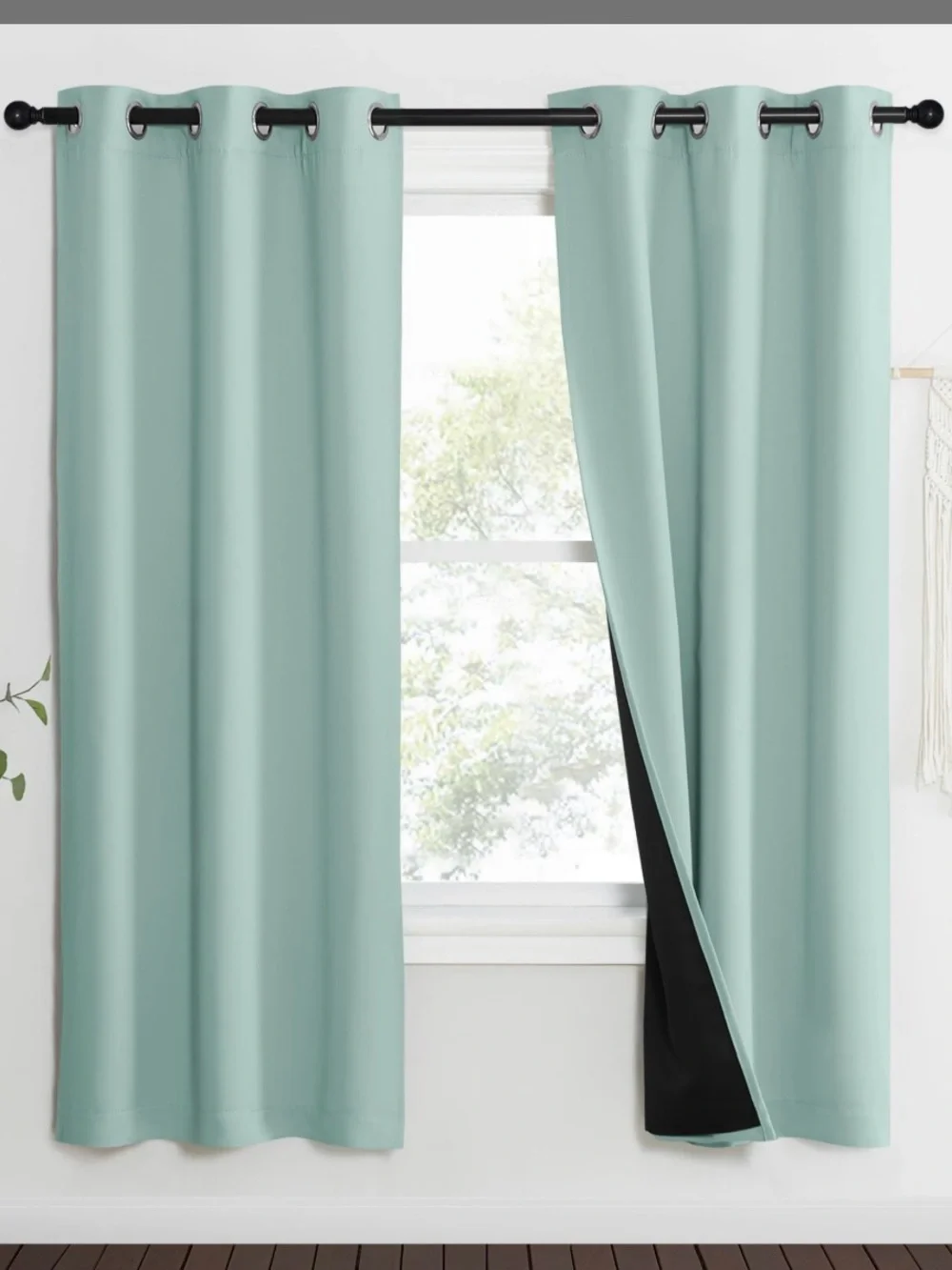 Light Aqua Blackout Grommet Curtain Panel - Aqua